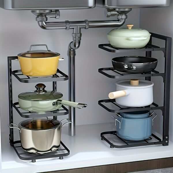 Sorty™ Stainless Steel Pot Rack Organizer