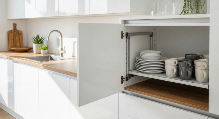 A collection of renter-friendly kitchen organization ideas that require no drilling.