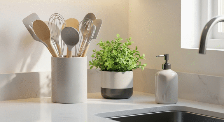 Five quick kitchen organization tips to make your kitchen look more stylish.
