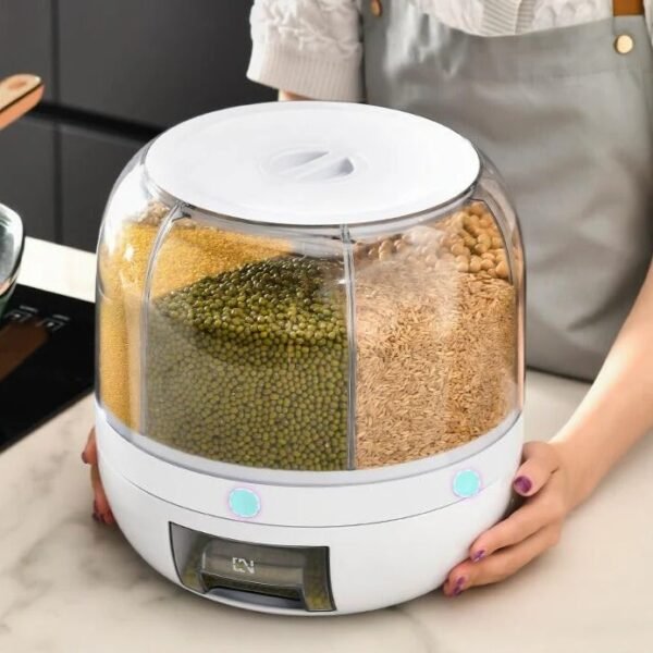 Sorty 360° Rotating Food Dispenser (6-Grid)