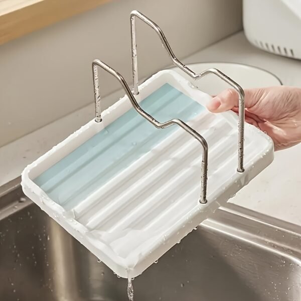 Sorty Multi-Functional Kitchen Lid and Spoon Rest on a countertop