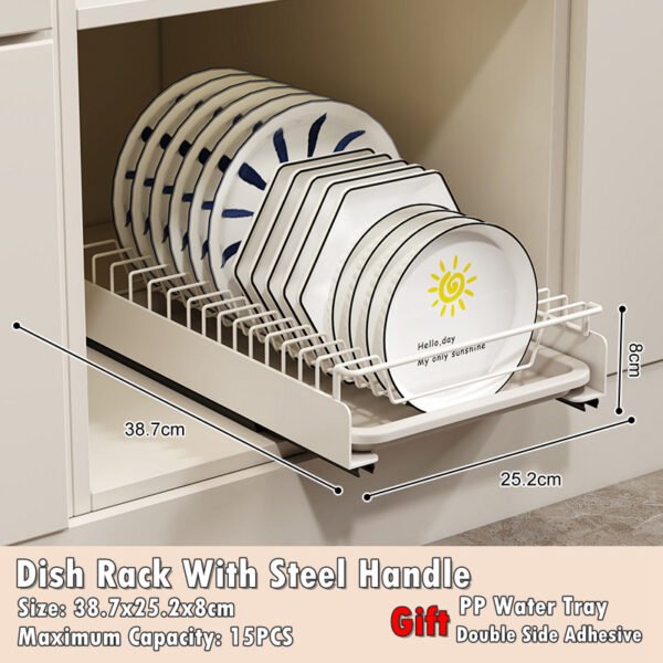 The Sorty Pull Out Cabinet Organizer for Plates & Bowls