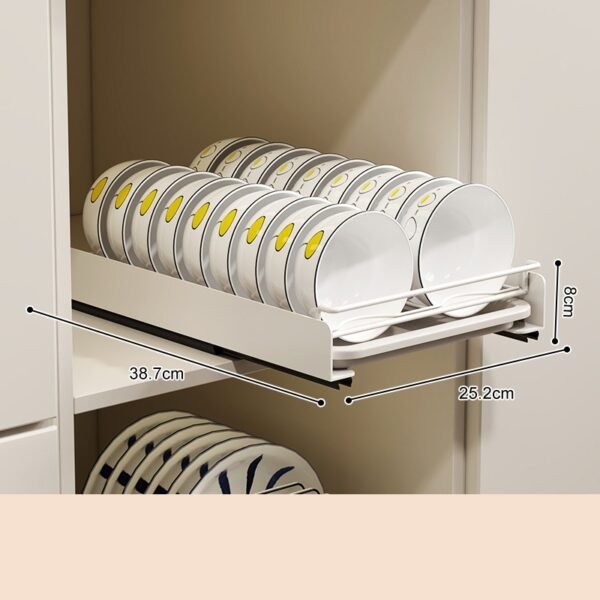 The Sorty Pull Out Cabinet Organizer for Plates & Bowls