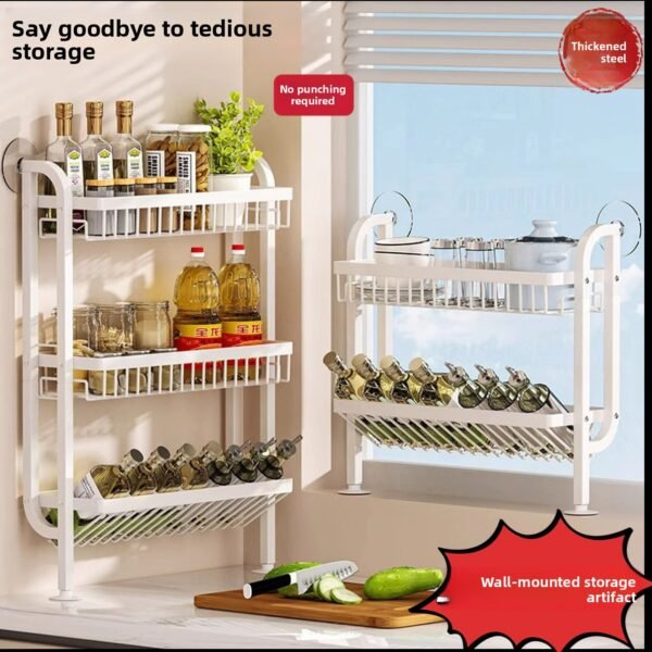 Wall Mounted Spice Rack for Kitchen
