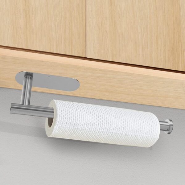 The Sorty Adhesive Paper Towel Holder – Under Cabinet & Wall Mount