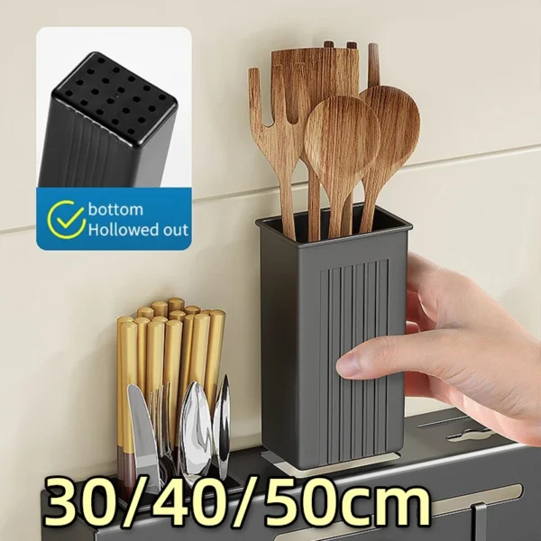 The Sorty All-in-One Wall Mounted Knife Rack & Utensil Holder