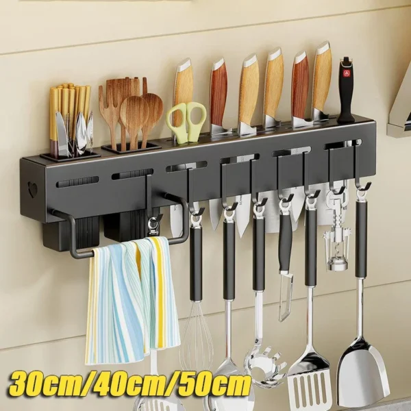 The Sorty All-in-One Wall Mounted Knife Rack & Utensil Holder