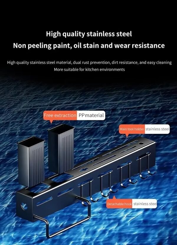 The Sorty All-in-One Wall Mounted Knife Rack & Utensil Holder