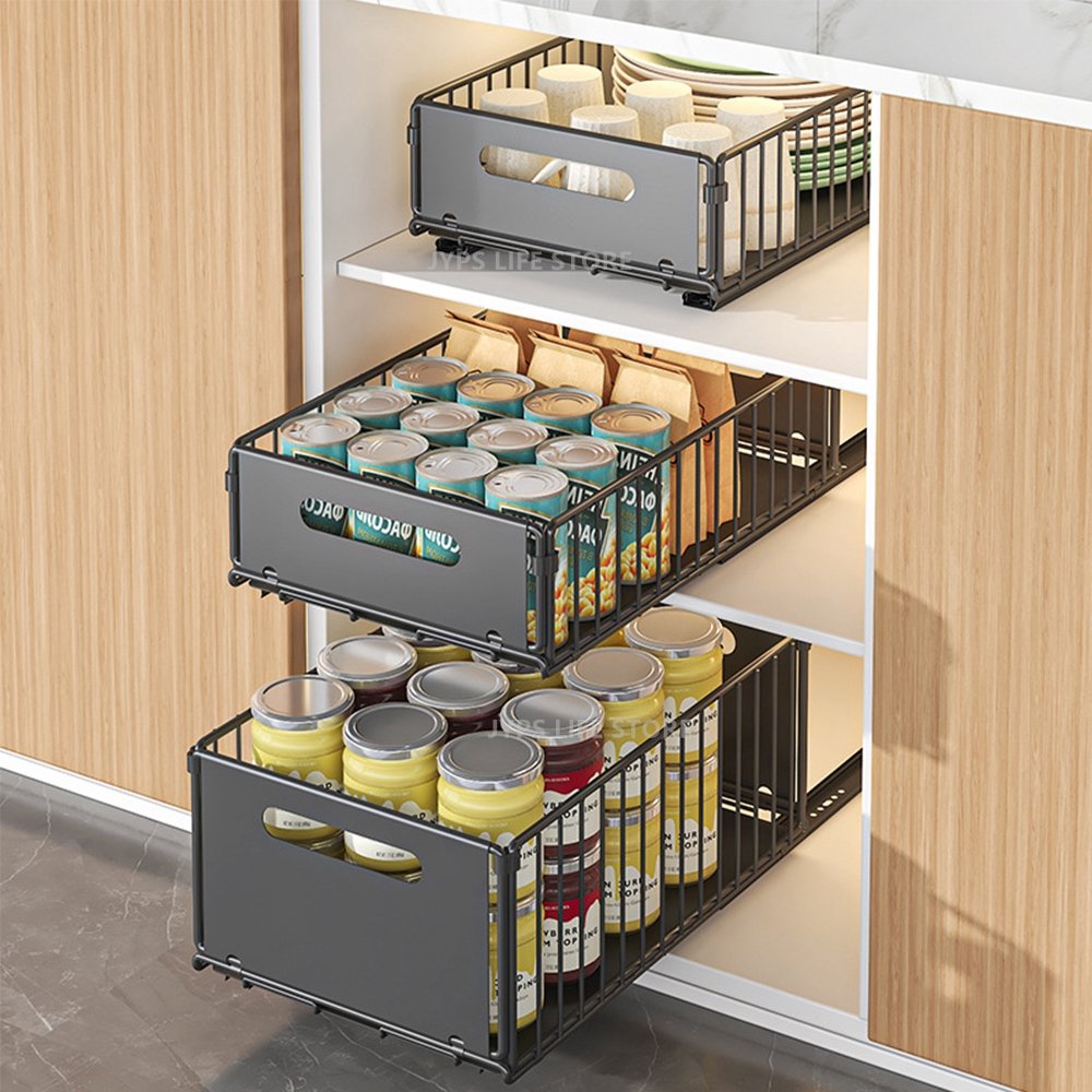 Slide out cabinet organizer Slide out cabinet organizer